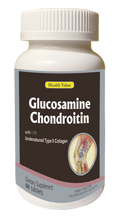 Load image into Gallery viewer, Health Value Glucosamine Chondroitin With UC II- 60 Tablets/Bottle
